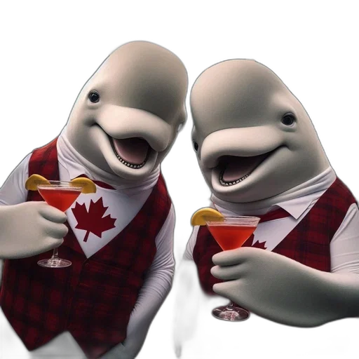 concept art, 3d render, two, whale-like transparent PNG cut-out