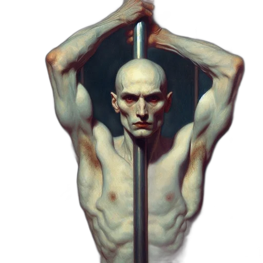 sword, staff, weapon, robot transparent PNG cut-out