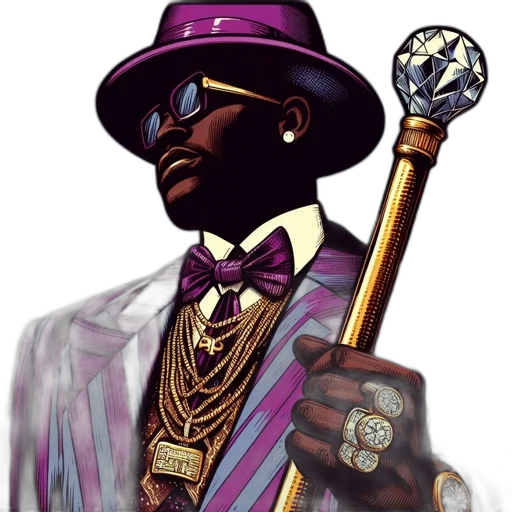 staff, weapon, hat, jewelry transparent PNG cut-out