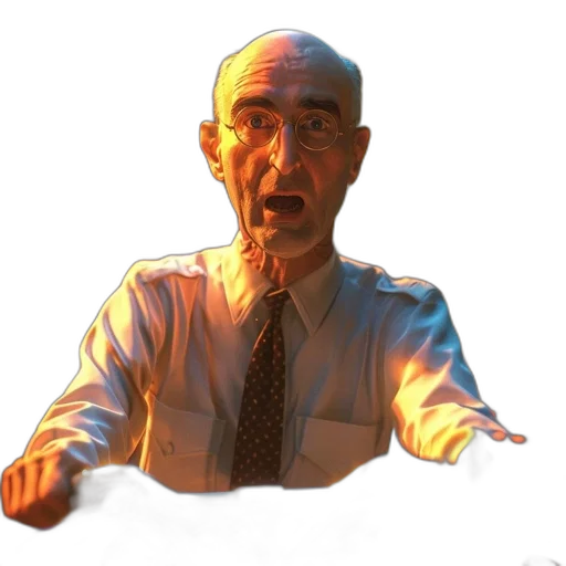 staff, face, 3d render, concept art transparent PNG cut-out