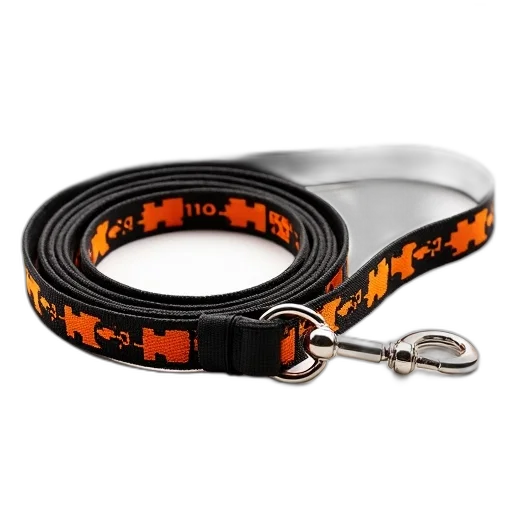 jewelry, black, orange, leash transparent PNG cut-out
