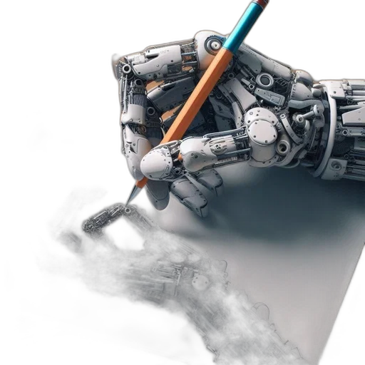 robot, weapon, concept art, photorealistic transparent PNG cut-out