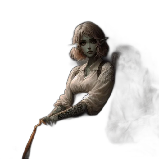 staff, mask, creature, weapon transparent PNG cut-out