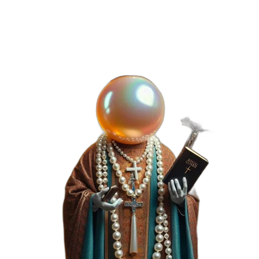 robot, jewelry, staff, jacket transparent PNG cut-out