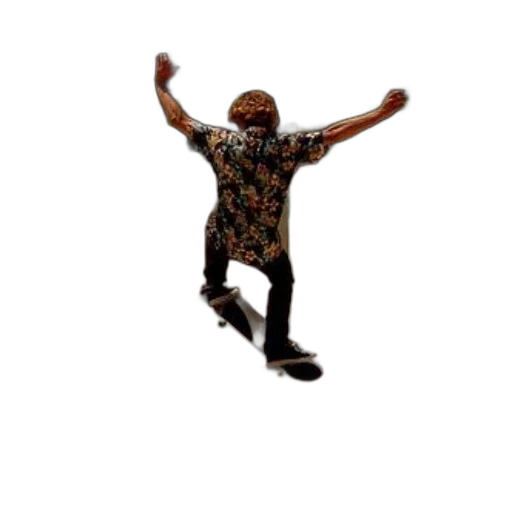 jacket, 3d render, skateboarder, colorful transparent PNG cut-out