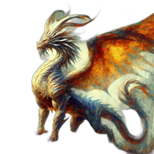 dragon, creature, animal, staff transparent PNG cut-out