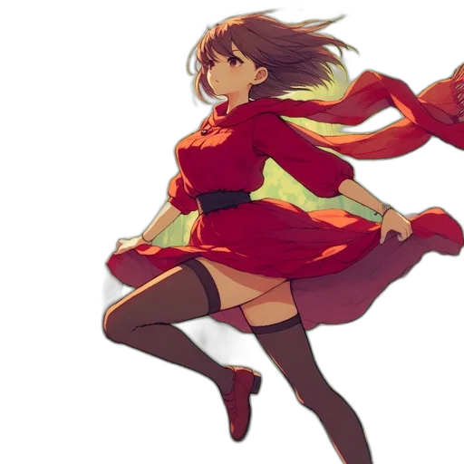 dress, staff, sword, anime transparent PNG cut-out