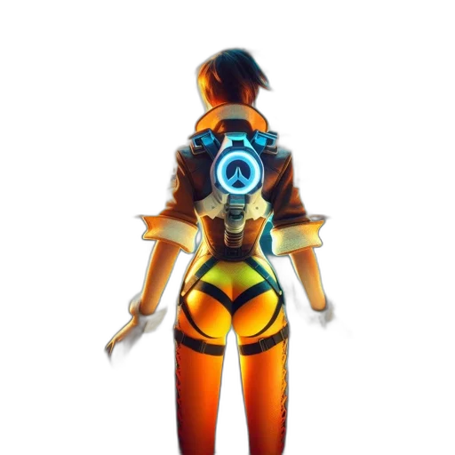 jacket, weapon, staff, robot transparent PNG cut-out
