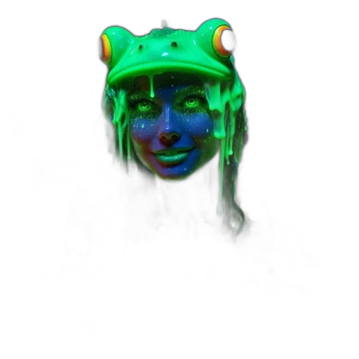 creature, mask, dragon, staff transparent PNG cut-out