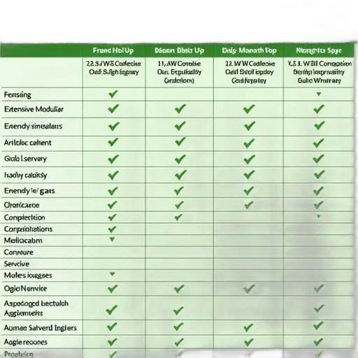 green, detailed, table, comparing transparent PNG cut-out