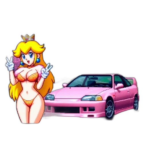 car, weapon, dress, crown transparent PNG cut-out