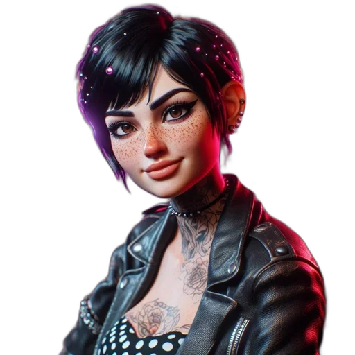face, jacket, staff, weapon transparent PNG cut-out