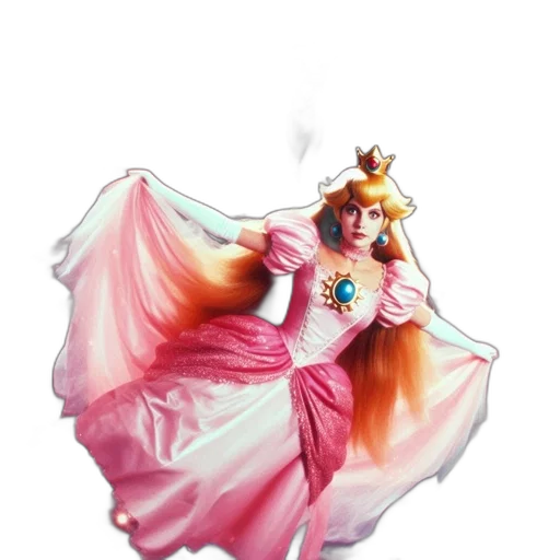 dress, crown, jewelry, staff transparent PNG cut-out