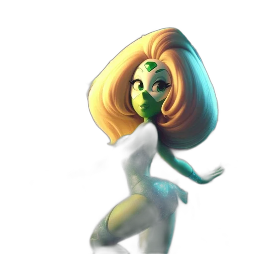 robot, staff, dress, hair transparent PNG cut-out