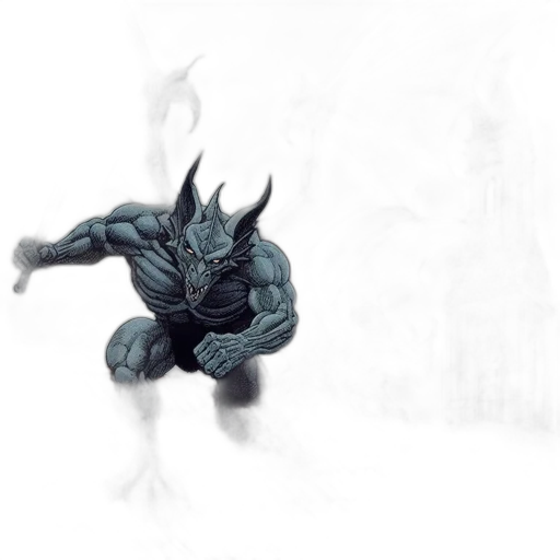 dragon, creature, mask, weapon transparent PNG cut-out