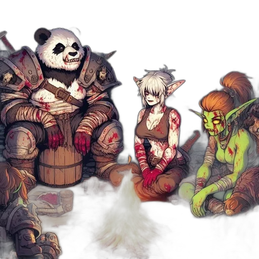 concept art, fantasy art, comic book art, pixel art transparent PNG cut-out