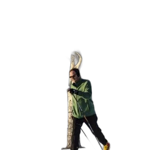 staff, jacket, umbrella, hair transparent PNG cut-out