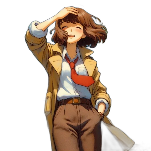 jacket, staff, hat, face transparent PNG cut-out