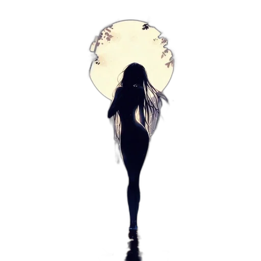 dress, staff, creature, hair transparent PNG cut-out