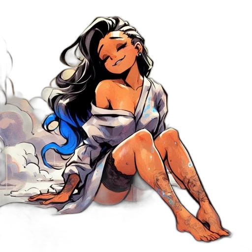 comic book art, concept art, watercolor, cartoon transparent PNG cut-out