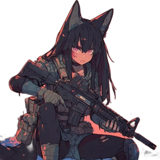 weapon, animal, staff, cyberpunk transparent PNG cut-out