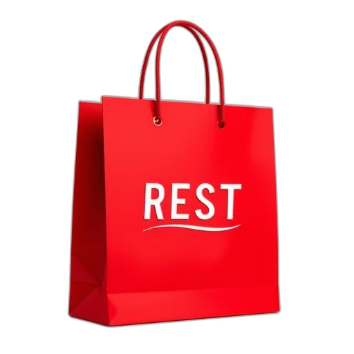 red, shopping, bag, rest transparent PNG cut-out