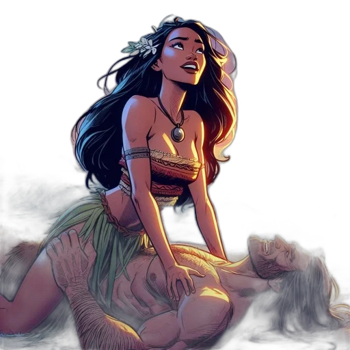 comic book art, concept art, fantasy art, watercolor transparent PNG cut-out