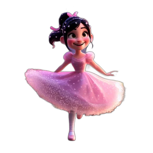 dress, crown, staff, 3d render transparent PNG cut-out