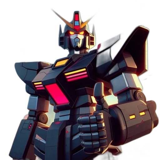 robot, weapon, concept art, 3d render transparent PNG cut-out