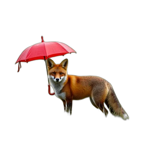 umbrella, animal, hat, staff transparent PNG cut-out