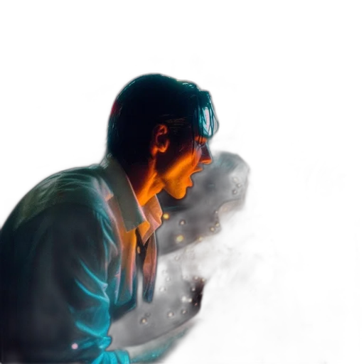 jacket, face, robot, concept art transparent PNG cut-out