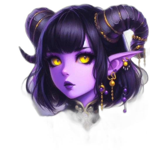 face, fantasy art, concept art, pixel art transparent PNG cut-out