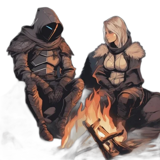 jacket, mask, sword, concept art transparent PNG cut-out