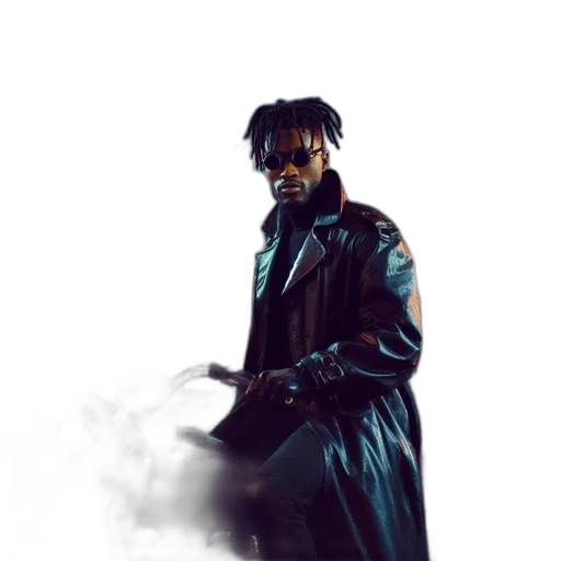 jacket, concept art, cyberpunk, pixel art transparent PNG cut-out