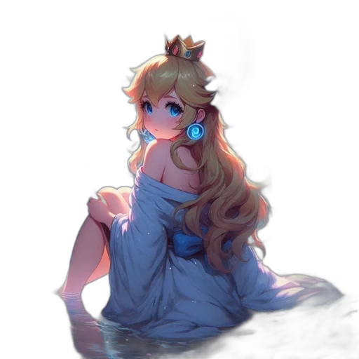 dress, crown, staff, creature transparent PNG cut-out