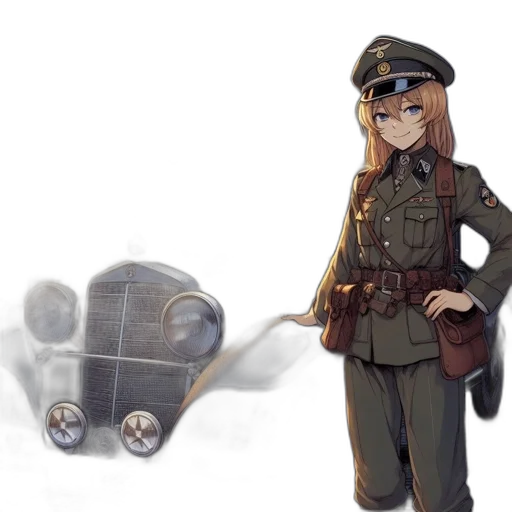 weapon, staff, hat, robot transparent PNG cut-out