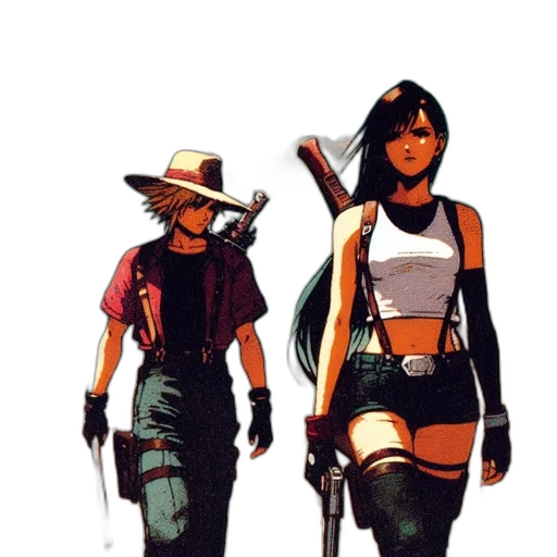 concept art, comic book art, cyberpunk, fantasy art transparent PNG cut-out