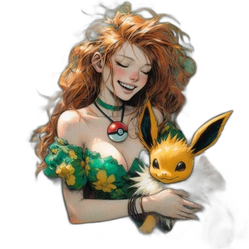 concept art, fantasy art, watercolor, pixel art transparent PNG cut-out