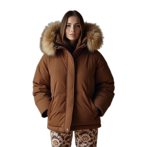 jacket, earth tones, person, wearing transparent PNG cut-out