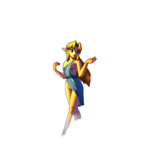 dress, staff, weapon, creature transparent PNG cut-out