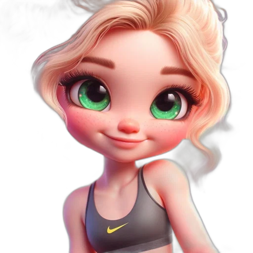 face, cartoon, photorealistic, 3d render transparent PNG cut-out