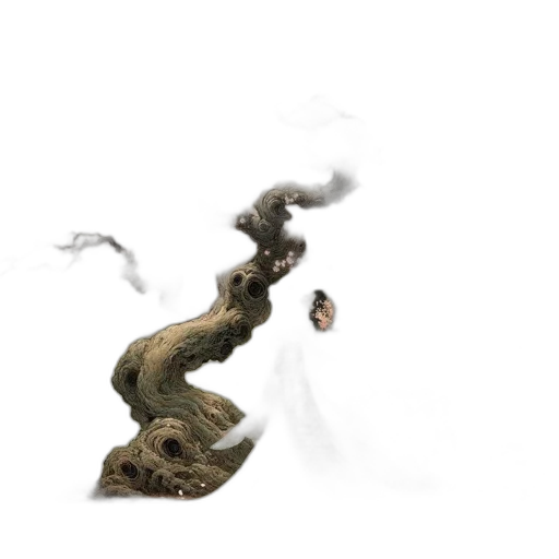 dragon, creature, tree, staff transparent PNG cut-out