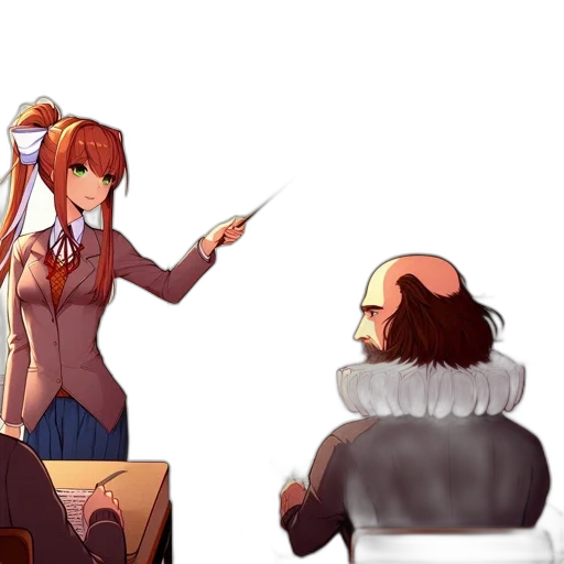 staff, jacket, weapon, hair transparent PNG cut-out