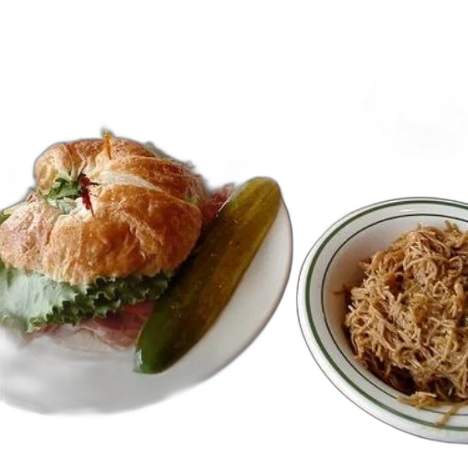 food, plate, sandwich, pickle transparent PNG cut-out