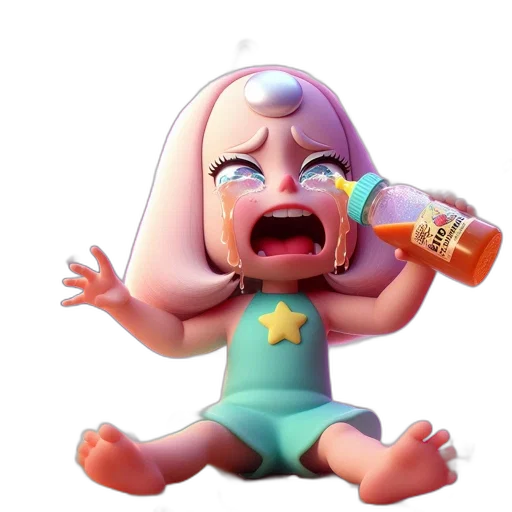 bottle, creature, food, face transparent PNG cut-out