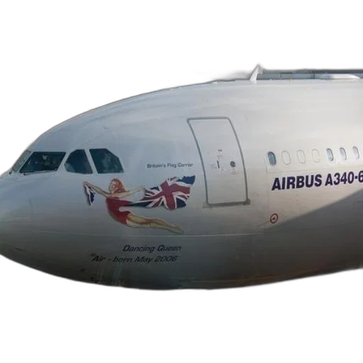 british, airways, airbus, a340-600 transparent PNG cut-out