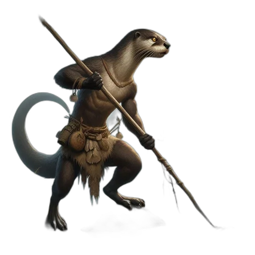 dragon, staff, creature, animal transparent PNG cut-out