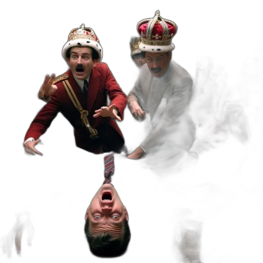 crown, staff, mask, face transparent PNG cut-out