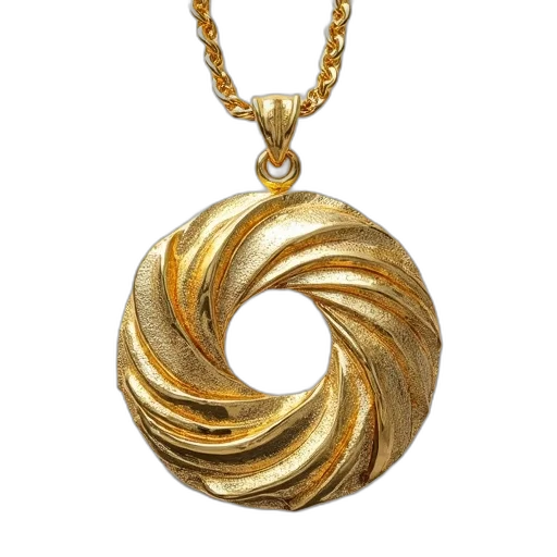 jewelry, 3d render, golden, large transparent PNG cut-out