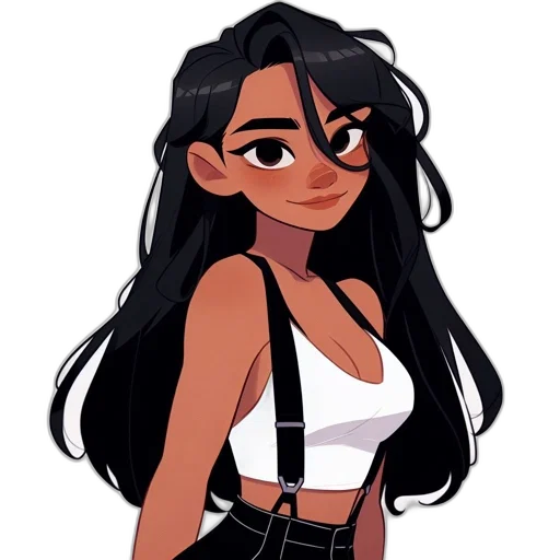staff, hair, dress, cartoon transparent PNG cut-out